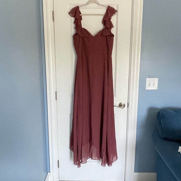 Revelry Scarlet Chiffon Ruffle Maxi Dress 29584 - Picture 8 of 16